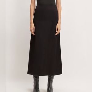 Everlane black midi skirt